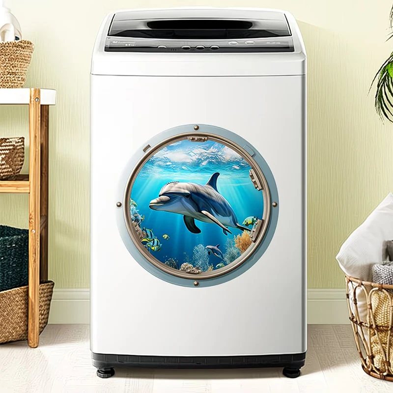Underwater World Toilet Sticker Ocean Animals Wall Sticker Self-Adhesive Removable Waterproof Bathroom Decals Home Decor