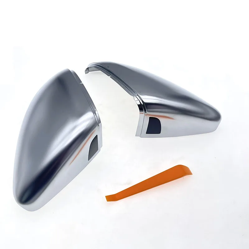 

Side Mirror Case Chrome Door Wing Cover Cap With Lights For Golf 7 R mk7 7.5