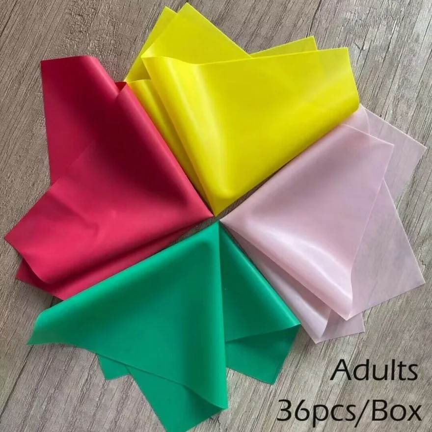 Dental Endodontic Adult Rubber Dam Sheets Natural Latex Medium Gauge 6"x6" Dams 36pcs/box
