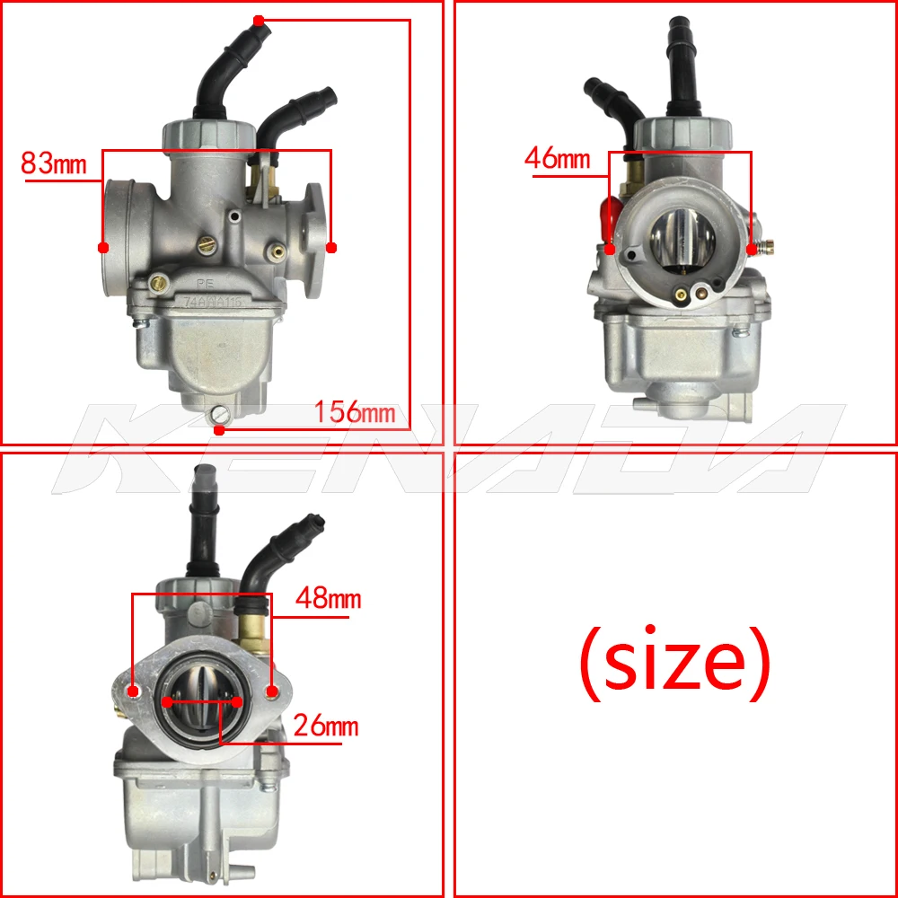 Pe24 24mm Manual For Honda Nsr125 Dash 24 Nsr 50 80 100 Kx80 Kx100 Kx125 Flange Carburetor carb