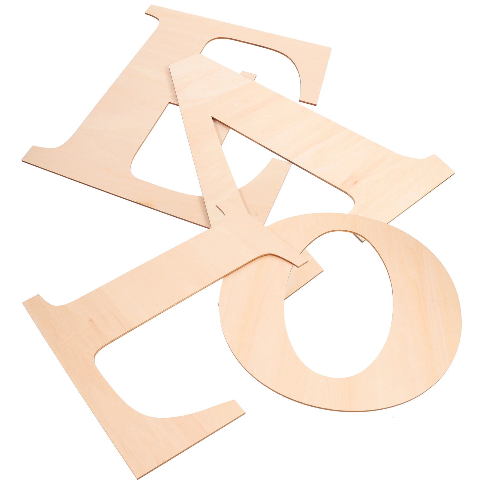 

4pcs Letters for Crafts Lightweight Smooth Decorative DIY Wall Sewing Accessories Homemade Wood Letters For Crafts Gifts