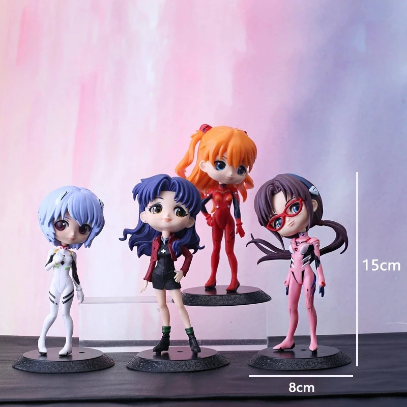 Anime EVANGELION Figure Ayanami Rei Asuka Langley Soryu EVA Cute Standing Figure Toy PVC Tabletop Gift Collection Decoration