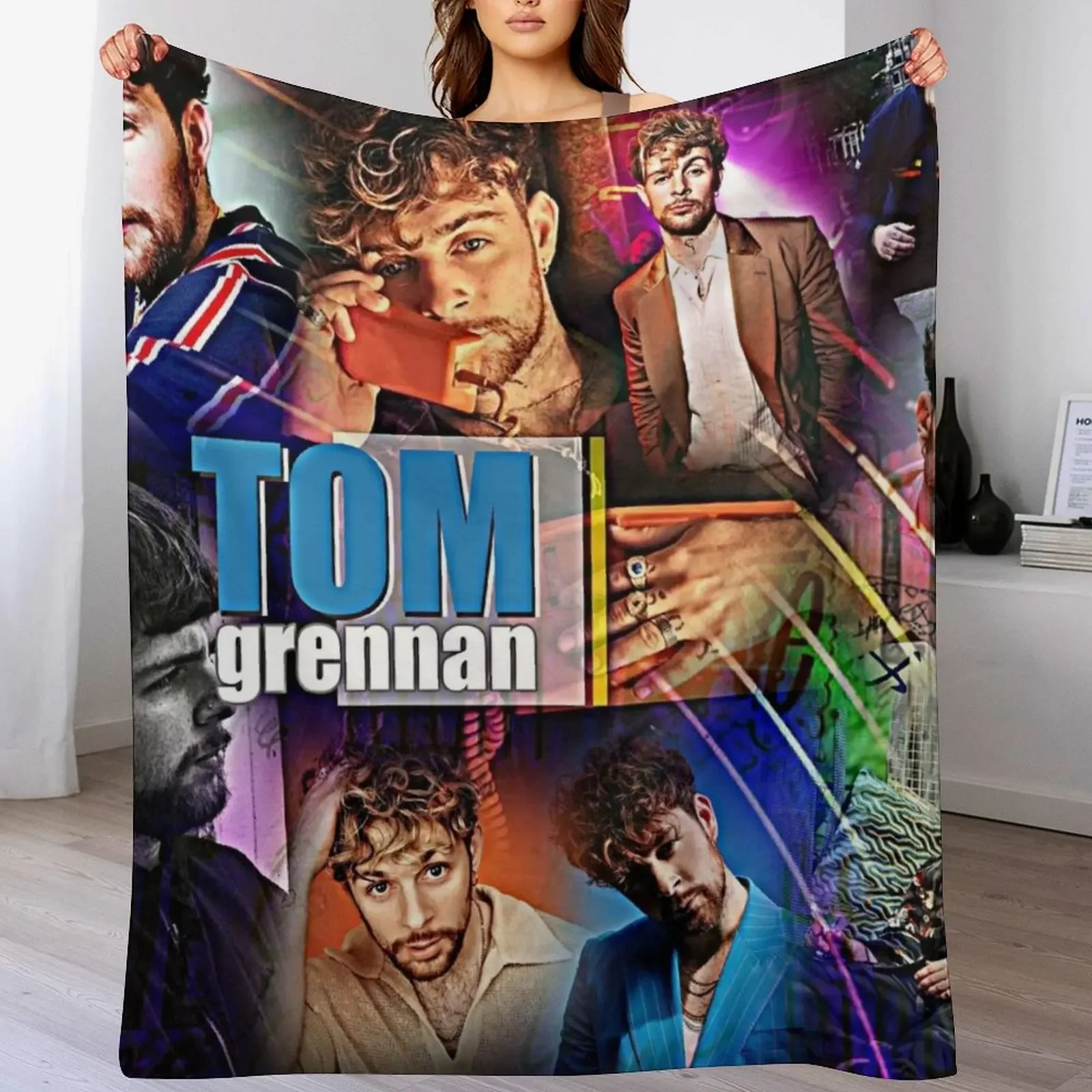 

tom grennan Throw Blanket bed plaid Plaid Blankets For Bed manga Blankets