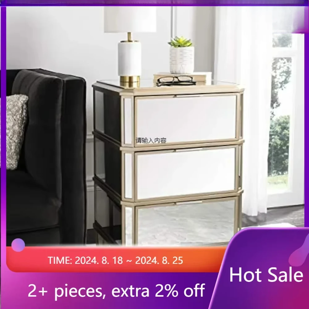 

Home Collection Giana 3 Drawer Mirrored Nightstand Nightstands Night Stand Table Night Stand Set of 2 Bedside Tables Bedroom