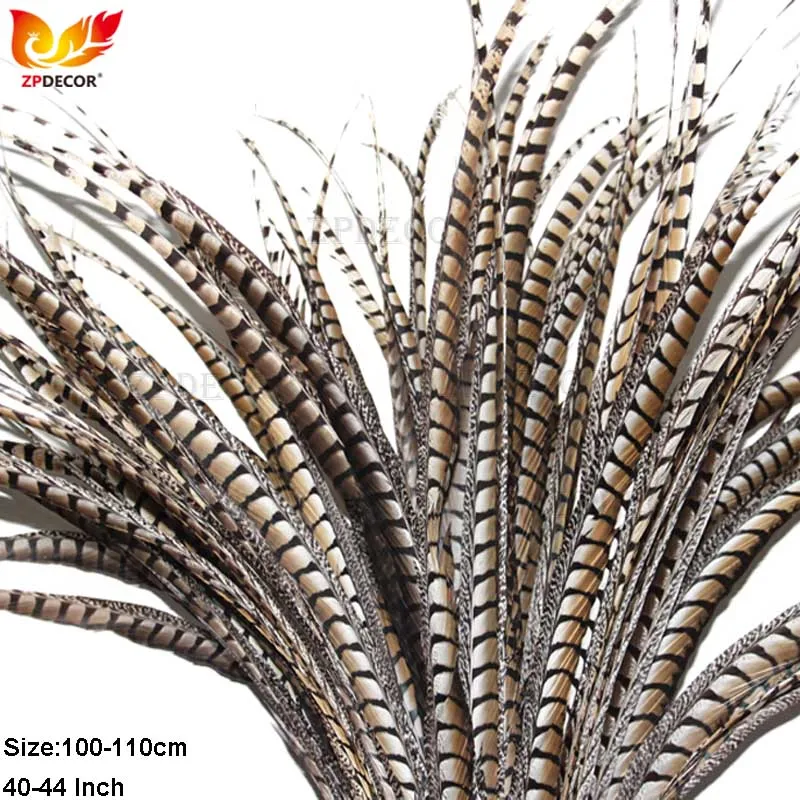 ZPDECOR Natural Lady Amherst Pheasant Feathers Size 100-110cm 40-44 Inch