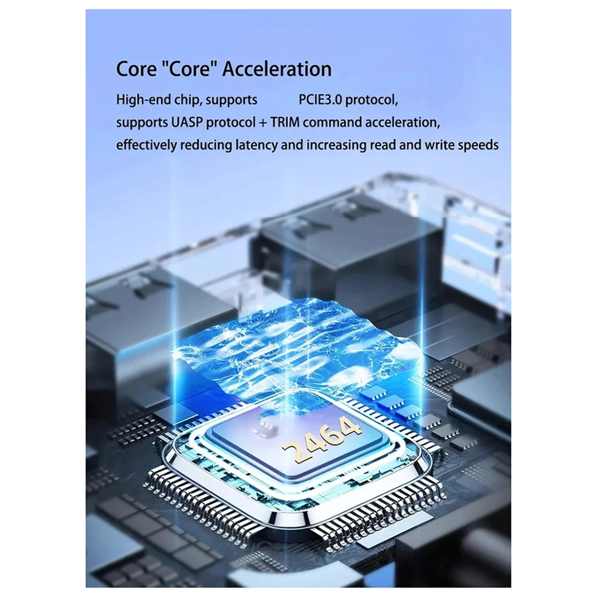 AD41-RGB M.2 Мобильный жесткий диск NVME Протокол SSD Внешняя коробка 40 Гбит/с Твердотельный жесткий диск Коробка 2464 Чип Жесткий диск