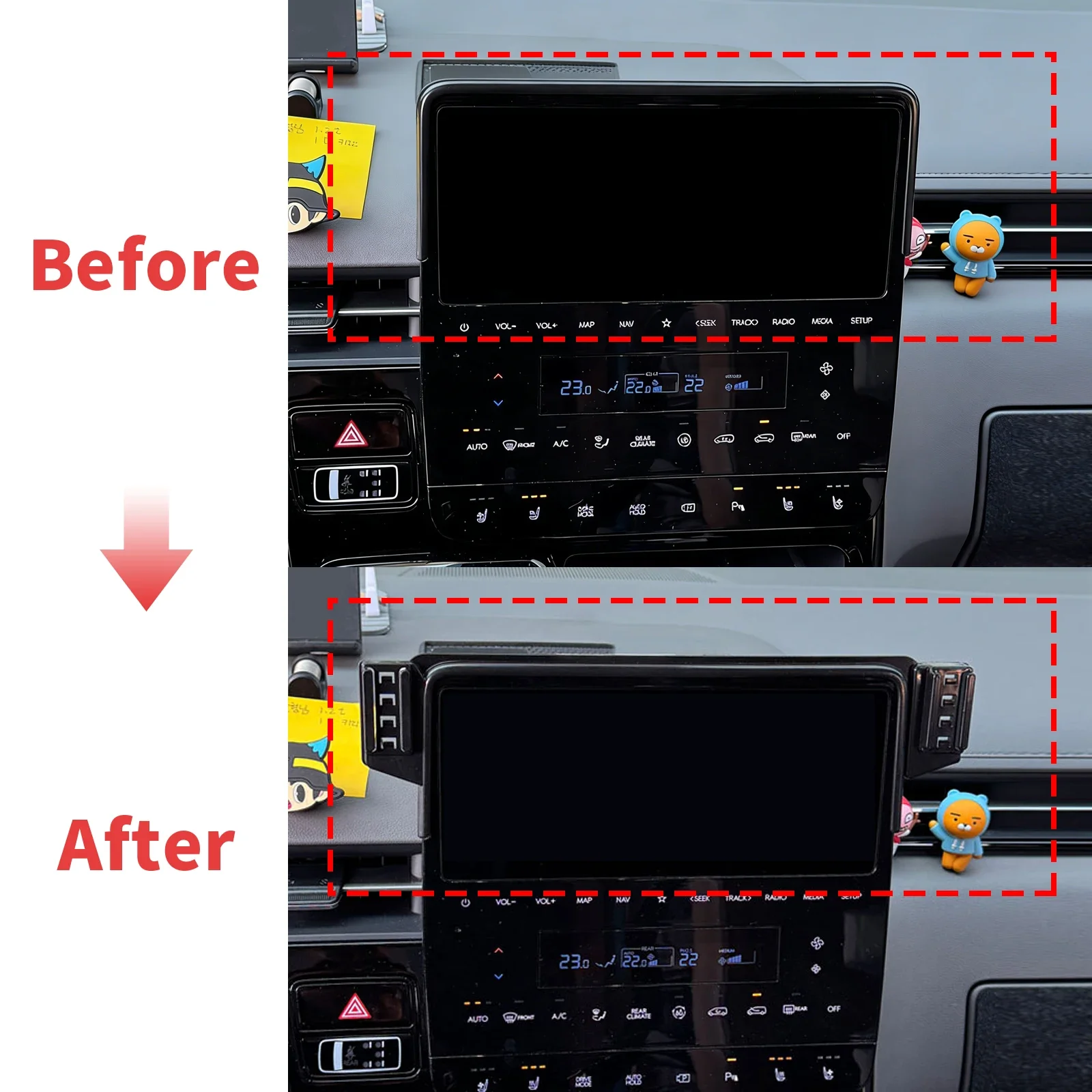 

for Hyundai STARIA 2021-2023 2024 2025 ​​Screen Base Mount Phone Holder Dedicated Clip-On Navigation Bracket Car​​ accessoires