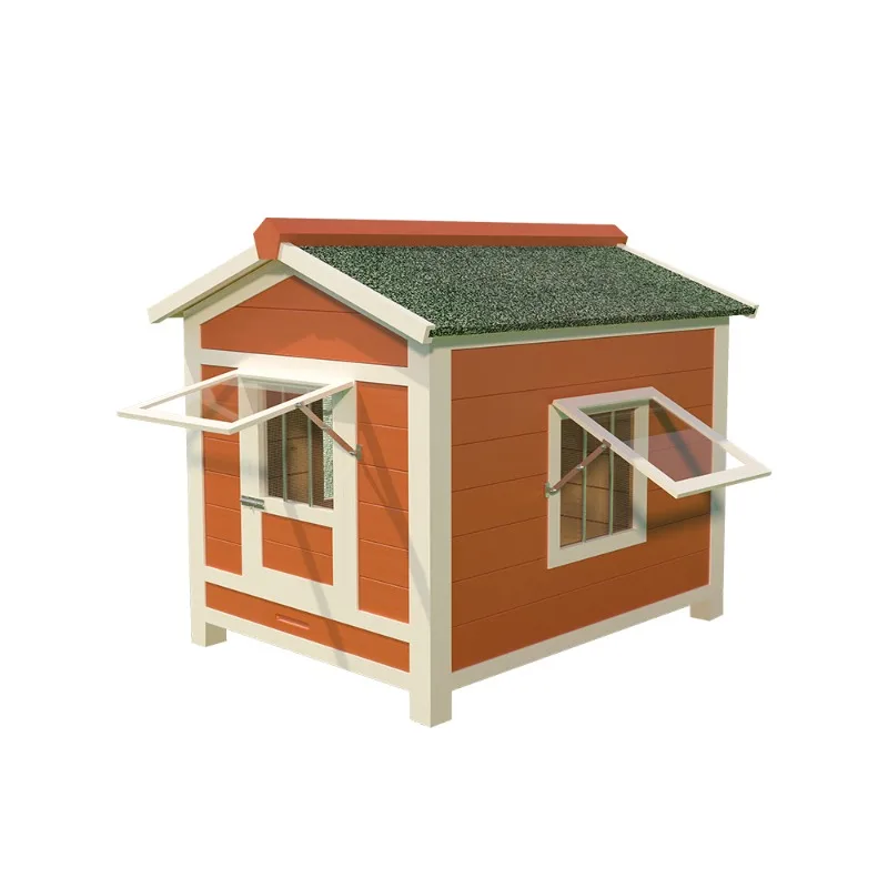 Outdoor dog cage luxury villa solid wood family dog house outdoor wooden kennel cat house pet universal