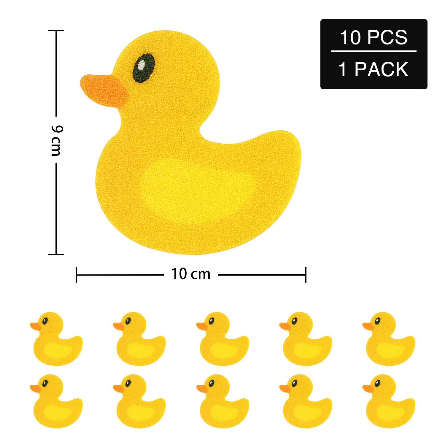 10PCS Of Small Yellow Duck Cartoon Anti-slip Stickers, Indoor Floor Anti-slip decorative stickers view 2
