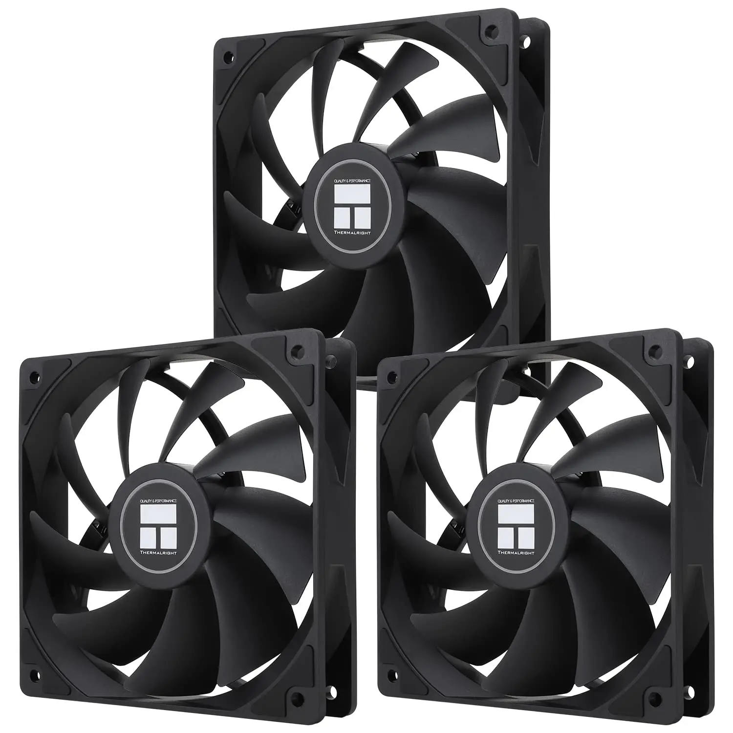 

3-Pack 120mm PWM CPU Case Cooling Fans, Silent S-FDB Bearing, 1550RPM Max Speed for Enhanced PC Cooling