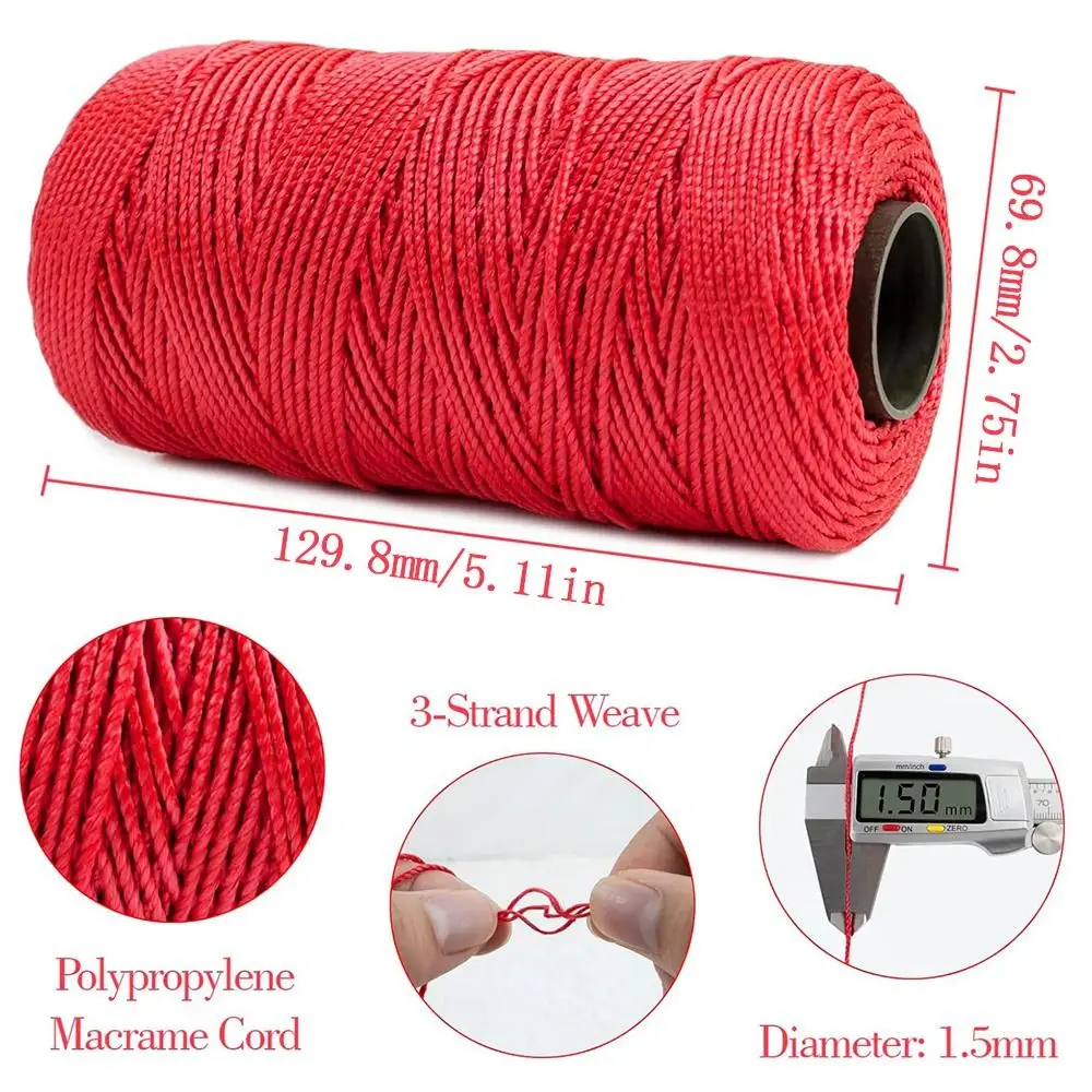 Sommerliches, leichtes Eisbaumwoll-Seidengarn zum Häkeln für DIY-Bastelarbeiten, Taschen, Hüte, Schuhe, Polypropylen-Garn, Häkelgarn, Kordel, 1,5 mm, 200 m – Detail 1