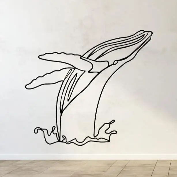 

Crafts Minimalist Whale Iron Indoor Outdoor Crafts, Interior Decor, Great For Living Room Bedroom, Wall Decor,11.81*10.73inch