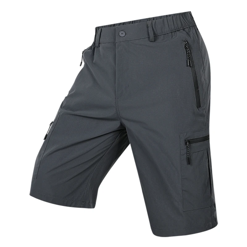 Sommer Schnelltrocknende Cargo-Shorts für Herren Leichte Arbeits-Cargo-Shorts mit Mehreren Taschen Wasserdichte Outdoor-Wander- und Angelshorts für Männer