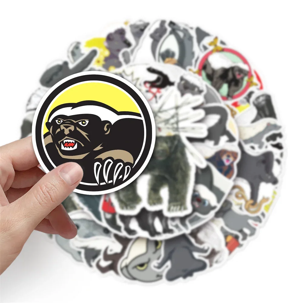 10/30/50PCS Cartoon Honey Badger Stickers Children Toys Luggage Laptop Guitar iPad Skateboard Motorcycle Stickers Wholesale