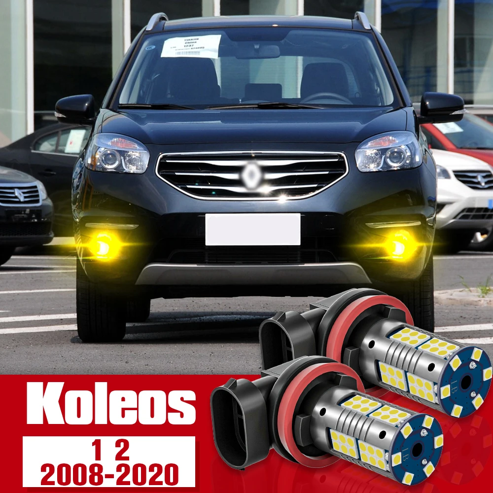 

2x Front Fog Light Accessories LED Bulb Lamp For Renault Koleos 1 2 2008-2020 2009 2010 2011 2012 2013 2014 2015 2016 2017 2018