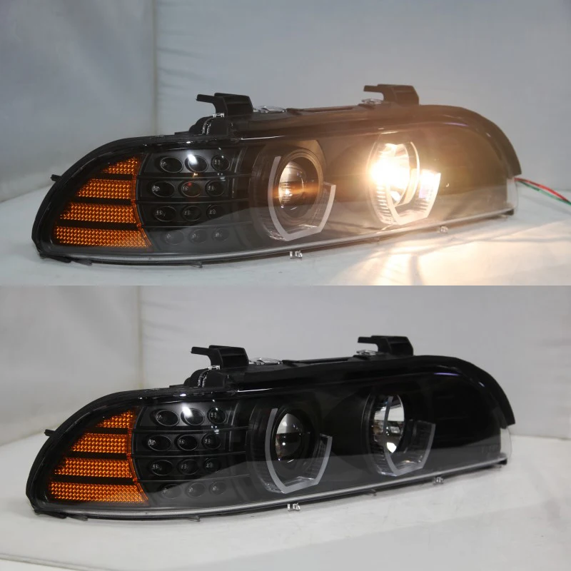 

Angel Eyes 1995-2003 With Black Housing Yellow Reflector For BMW E39 Head Lamps