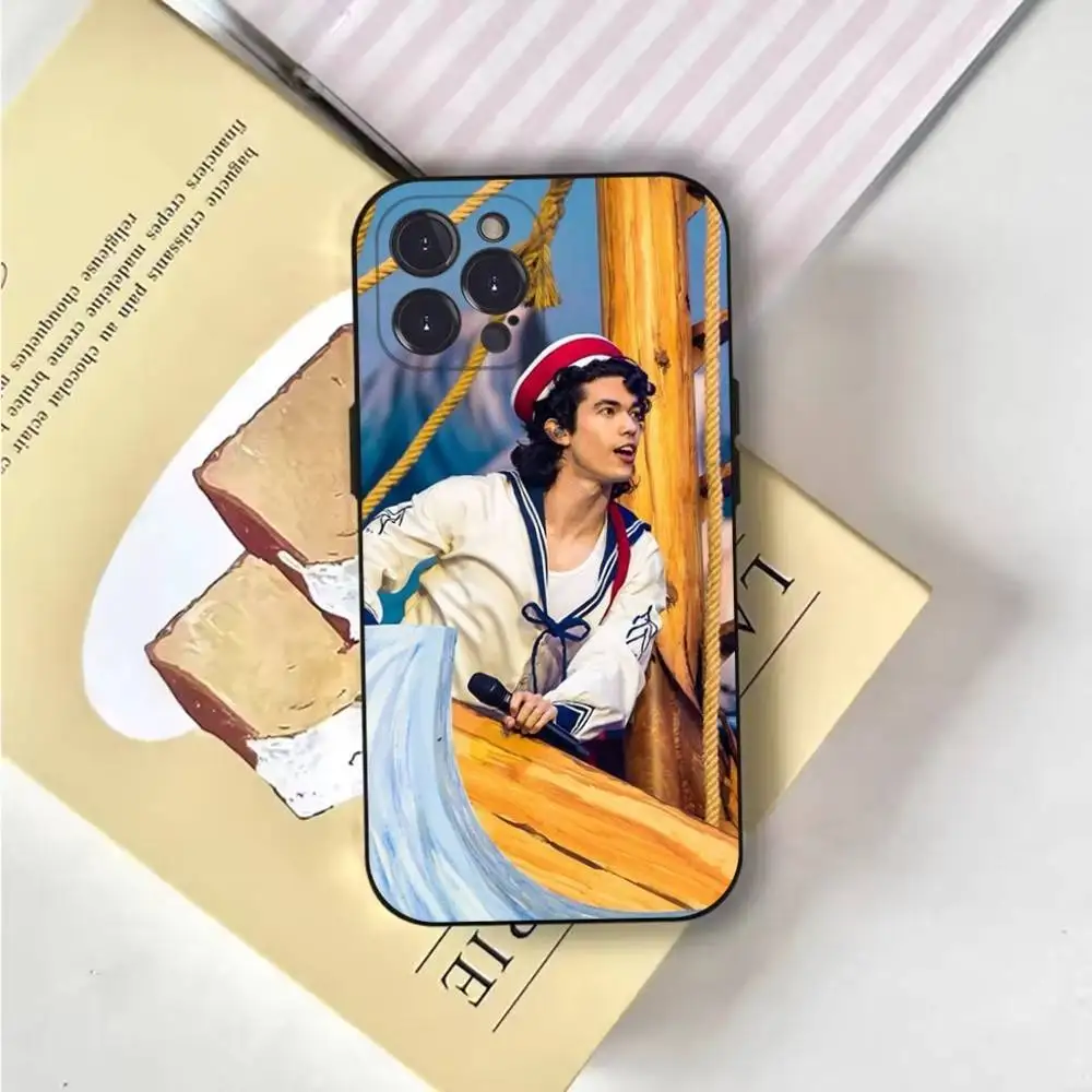 C-Conan Gray Wishbone Phone Case For iPhone 6,17,16,15,14,13,12,11 Plus,Pro Max,XS,X,XR,SE,Mini,8,7,Soft Silicone Black Cover