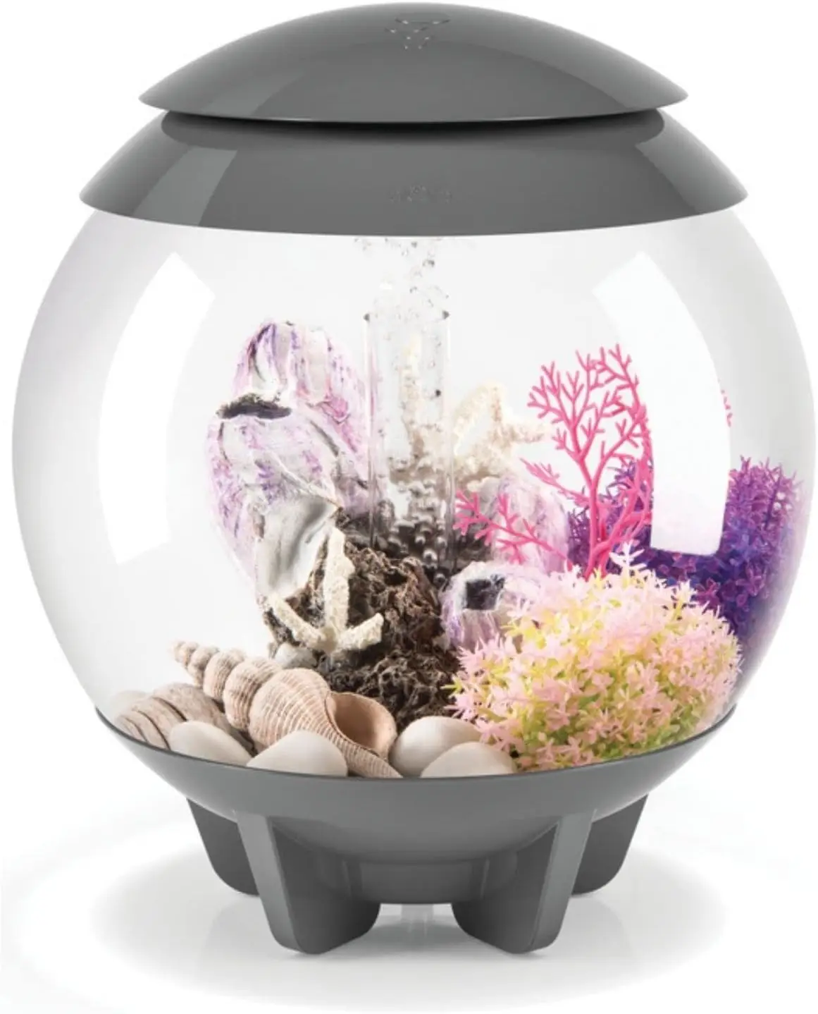 

15 Acrylic 4-gallon Aquarium with Multi-Color Remote-Controlled LED Lights Modern Compact Tank for Tabletop or Desktop Display