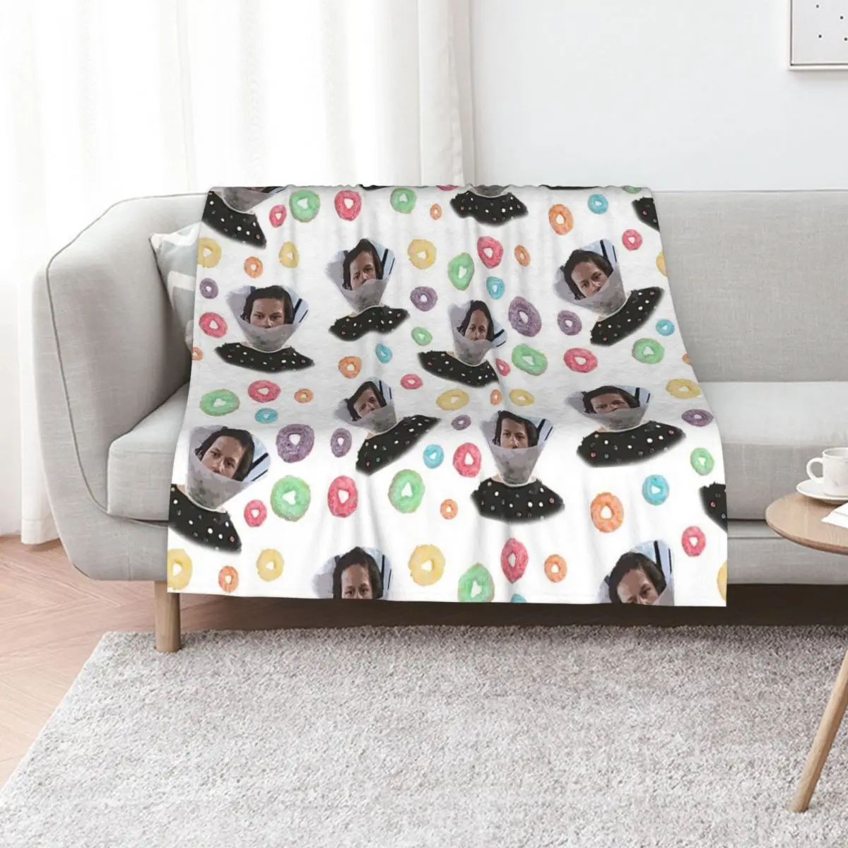 Eric Andre did not get the job at Froot Loops Throw Blanket Thin Quilt Thermal Sofa Moving Cute Plaid Blankets