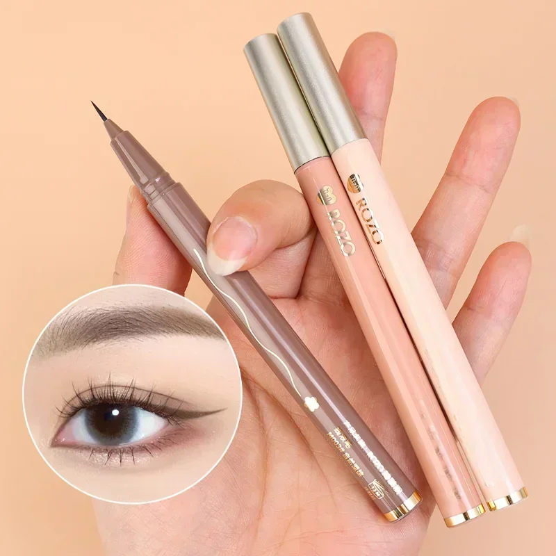 Thee Bruin Eyelinerpotlood Sneldrogend Vloeibaar Diamant Oogschaduwpotlood Glad Fleuren Liggende Zijderups Markeerstift Schoonheidsmake-up