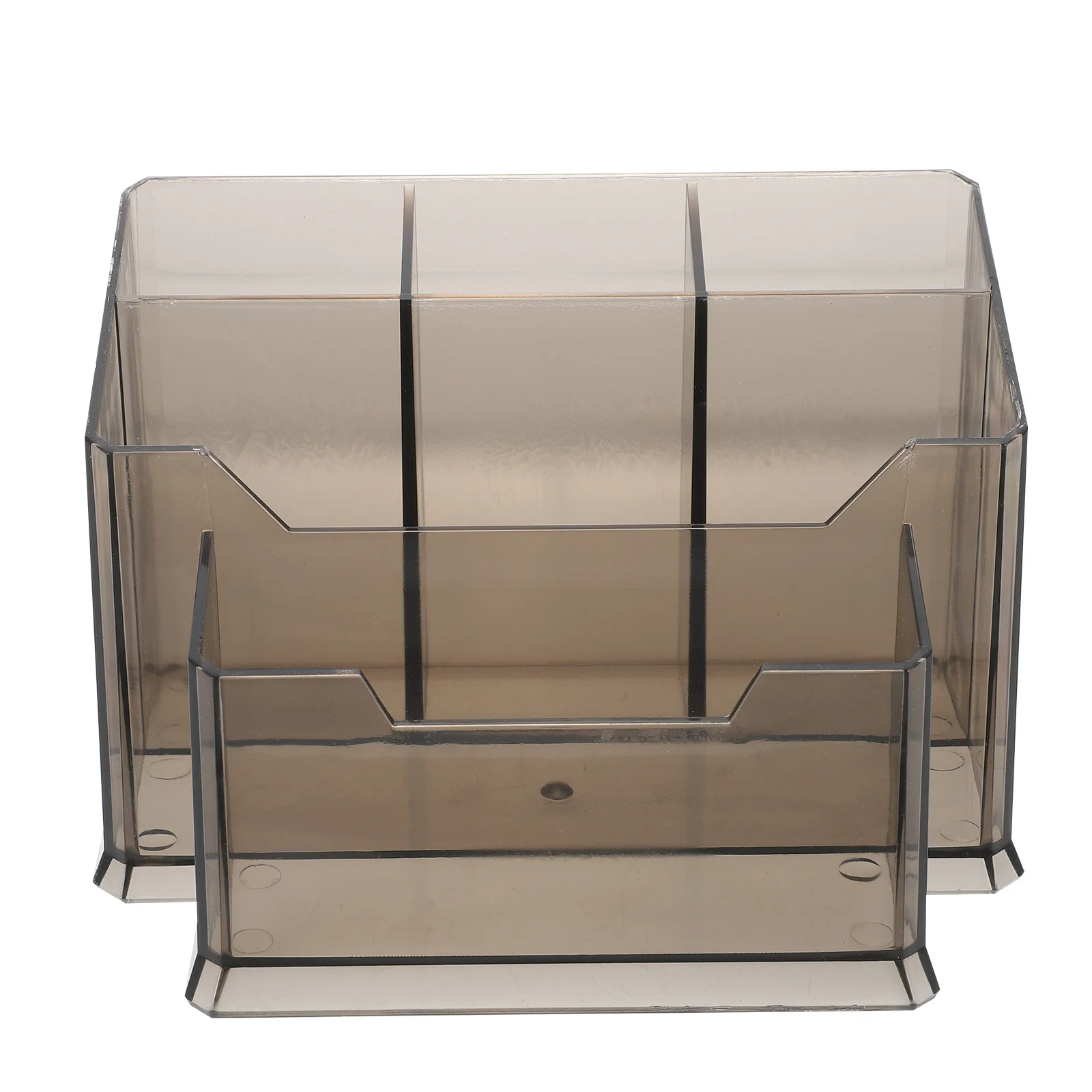 1pc Transparent Pigment Storage Holder For Makeup Brushes Cosmetics Desk Organizer Stationery Pen Container Box