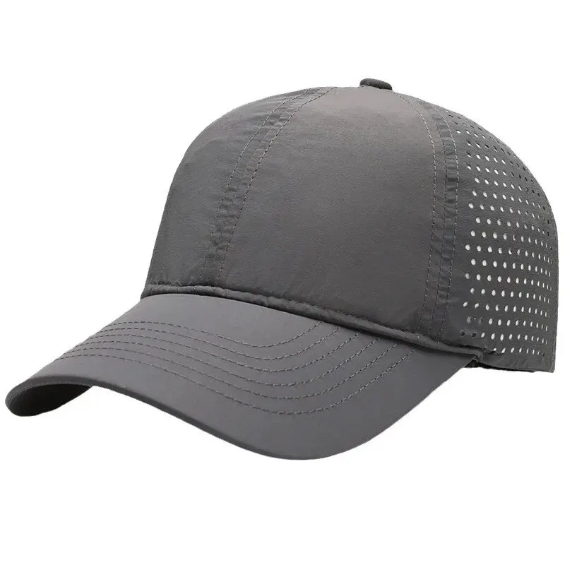 Solid Color Light Plate Men\'s Hat Summer Breathable Large Mesh Cap Fast Drying Sun Protection Shade Baseball Cap