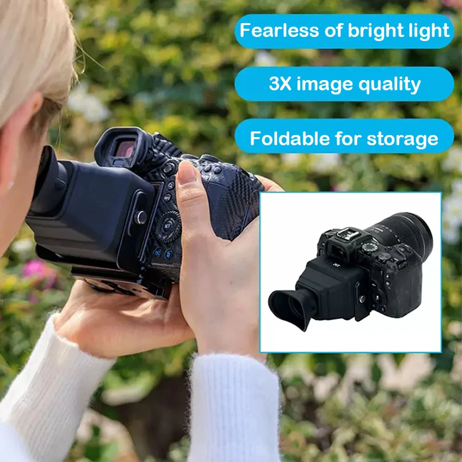 Camera Screen Viewfinder Eyecup Zoom HD Screen Sunshade Hood For Nikon Z30 z50 Z5 Canon R7 R10 Fujifilm XT5 Sony A7C A7M3 ZV1