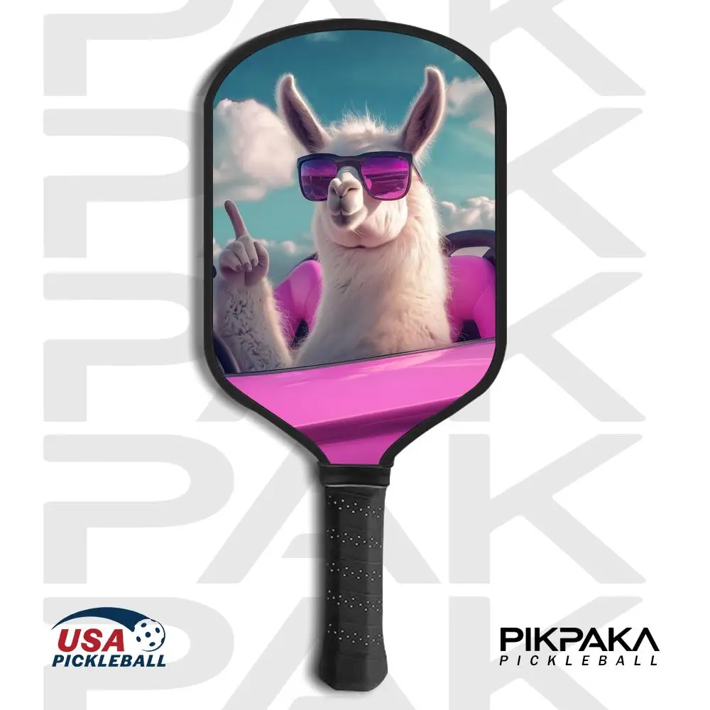

Pickleball Paddle USAPA Approved T700 Carbon Fiber Unibody Thermoformed with 16MM Honeycomb Core Power&Spin Pink Alpaca