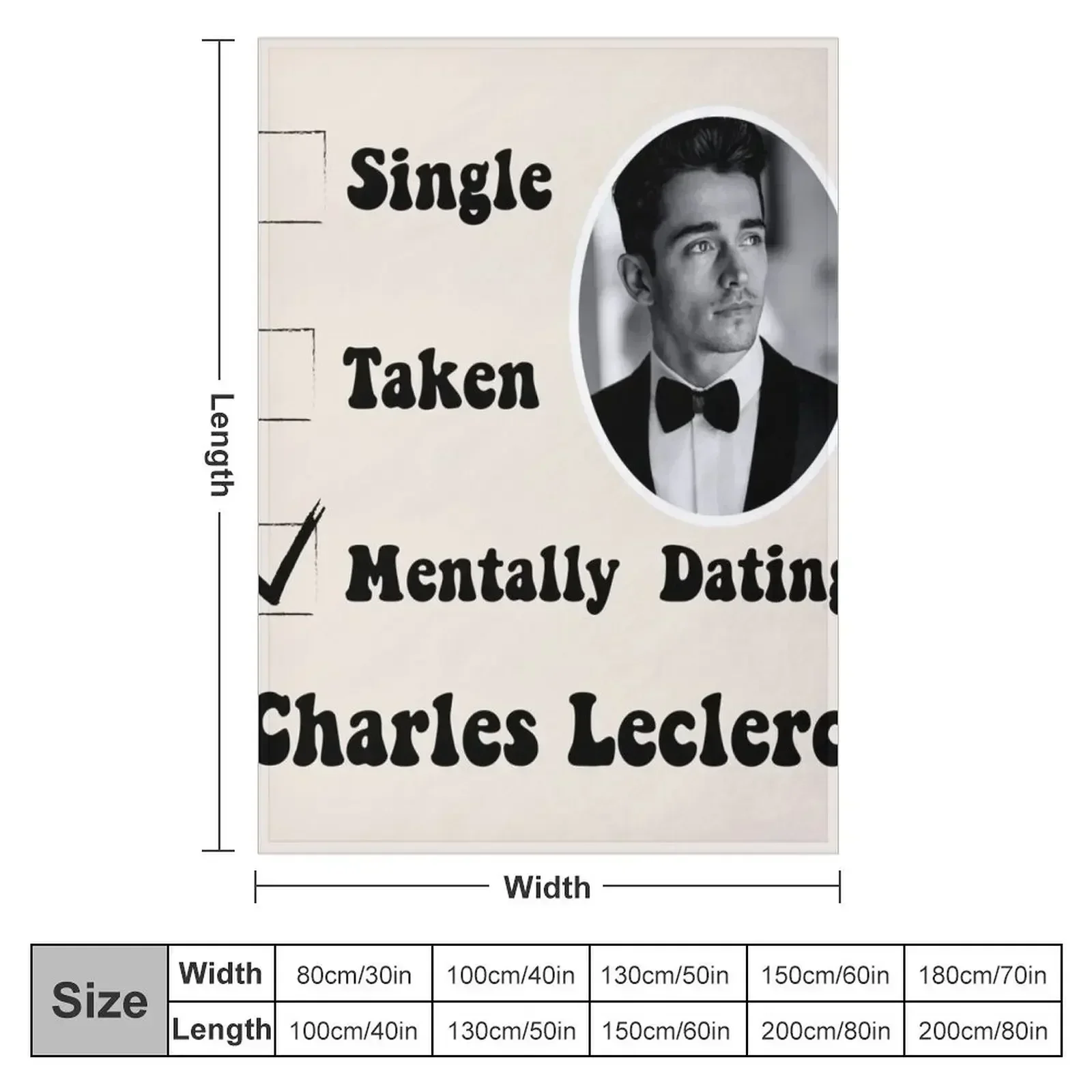 Mentally Dating Charles Leclerc Throw Blanket Hair Sofa Throw Custom Personalized Gift Blankets