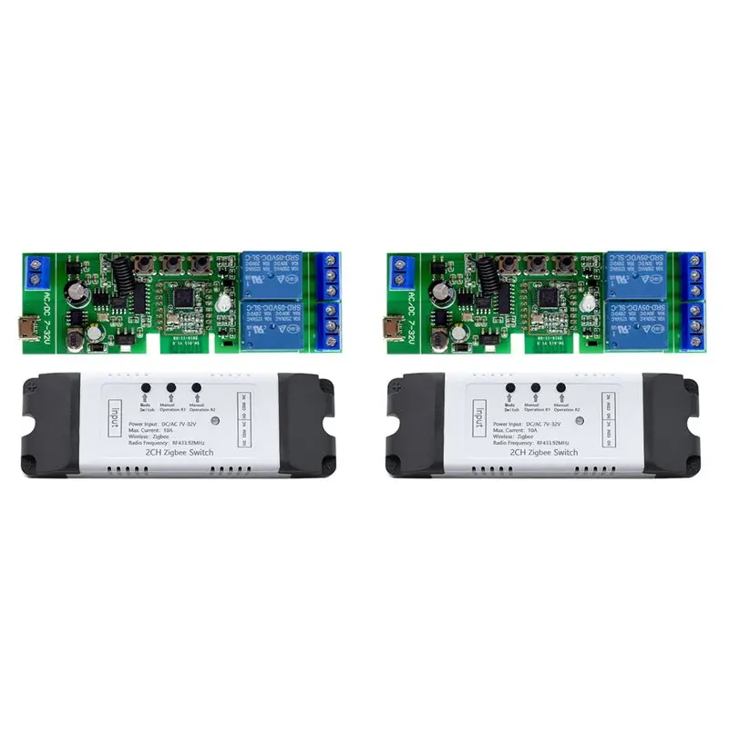 

A99E-2X 2 Channel Tuya Zigbee Smart Wifi Electric Linear Actuator Motor Controller DC/AC 7-32V Smart Switch