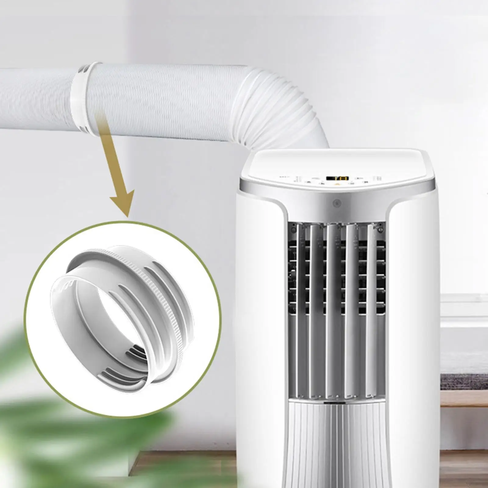 Universal Portable AC Exhaust Hose Connector, Insulated Air Conditioner Coupler for Window/Door/Wall | Sealable Vent Kit Adapter