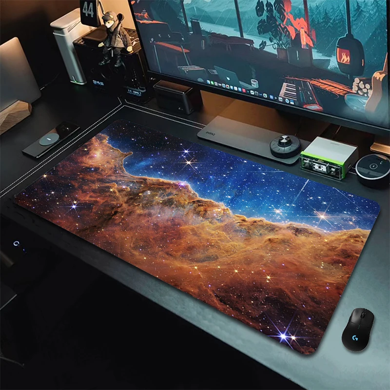 nebulosa grande gaming mousepad 900x400 mm antiderrapante grande computador espaco mouse esteira de borracha hd impressao galaxy tapete de mesa mouse almofada xxl 01