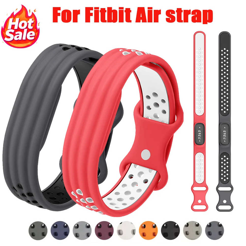 Sport Silicone Strap for Google Fitbit Air Smartwatch Bands Breathable Replacement Bracelet Correa Accessory For Fitbit Air band