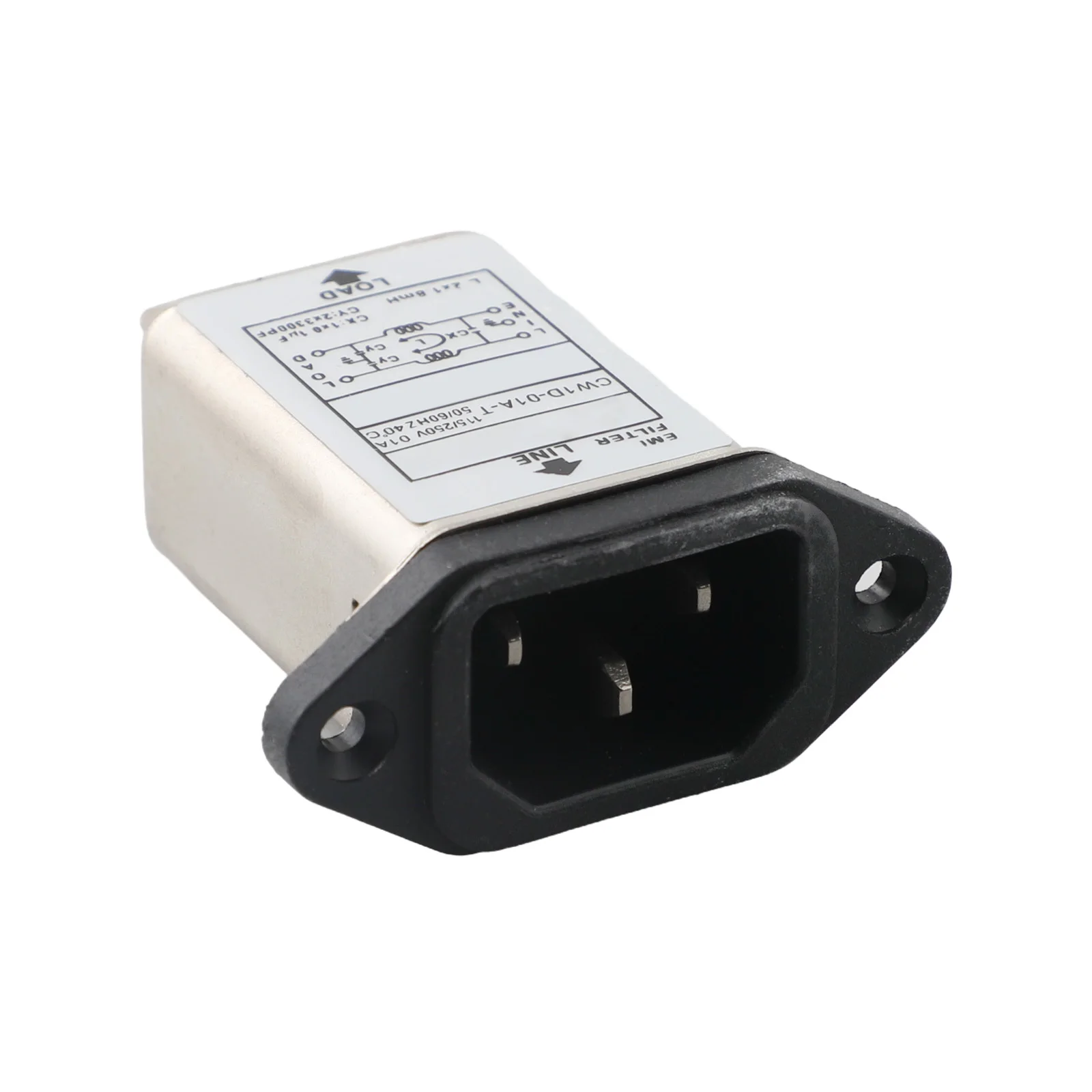 Base Mounted Filter IEC Power Input Filter As Shown Communication Equipment Category Climate 25 85 21 Nickel Plating Material