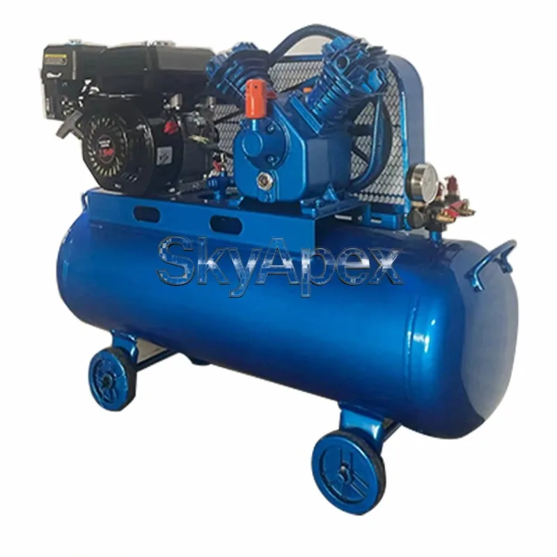 Deposit Custom Diesel 7.5hp 10hp 15hp Pressure Oil Lubricated Mobile Piston Air Compressor Industry-Specific Equipment