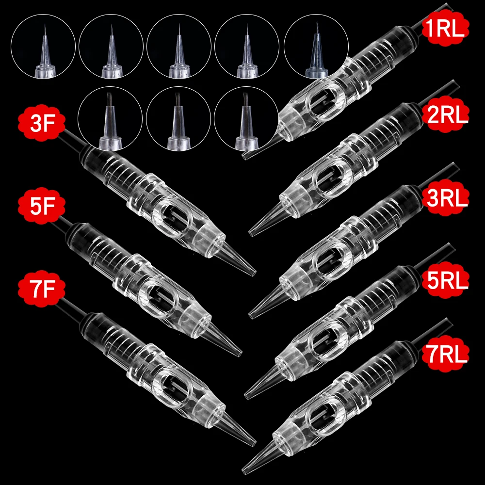

10/20/50/100 шт. одноразовые картриджи, иглы для татуировки, машина для татуировки губ 1RL/2RL/3RL/5RL/7RL/3FP/5FP/7FP для ручки для перманентного макияжа