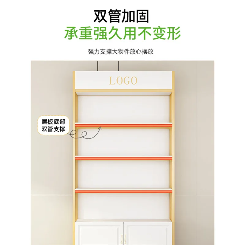 Custom. Display Cabinet Cosmetics Shelf Display Rack Multi-Layer Nail Art Container Beauty Salon Product Shelf Showc