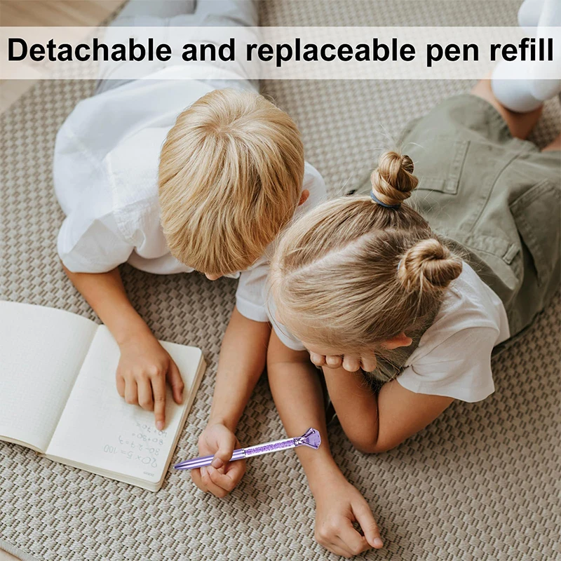 10-100 шт. ручки с кристаллами и бриллиантами, ручки с черными чернилами для офиса, школы, дома и подарка