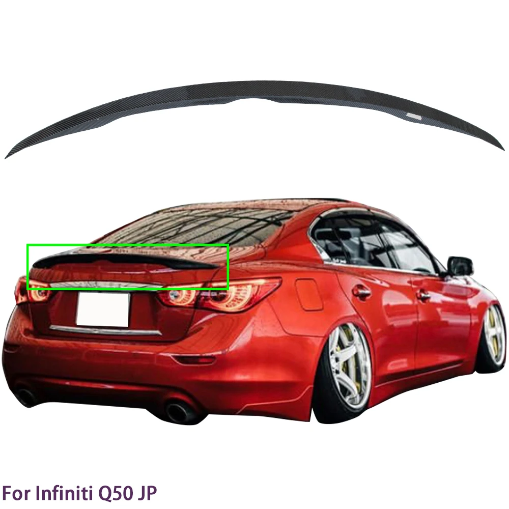 

For Infiniti Q50 Q50S Q50L JP Style Carbon fiber Rear Spoiler Trunk wing 2013-2023