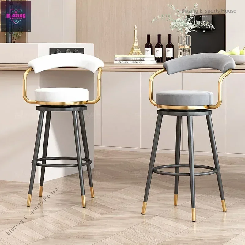 

Leisure Stylish Bar Chairs Designer Support Comfortable Luxury Chairs High Bistro Taburete Alto Para Cocina Modern Furniture
