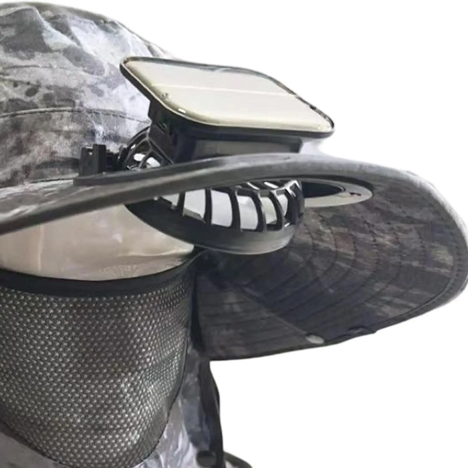

Hat With Fans Solar Power Wide Brim Breathable Face Cover Neck Flap Cooling Solar Powered Fan Hat For Outdoor Hiking Camping