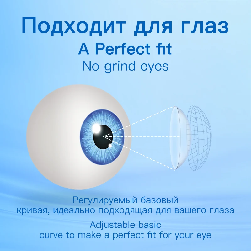 Magister Contact Lenses for Vision Correction Lenses with Diopters Clear Lens With Degree Myopia Power Prescription Lens 1 Pair