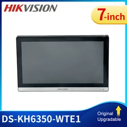 Hikvision-intercomunicador de vídeo DS-KH6350-WTE1, estación interior IP, pantalla táctil de 7 pulgadas, POE P2P, WIFI inalámbrico