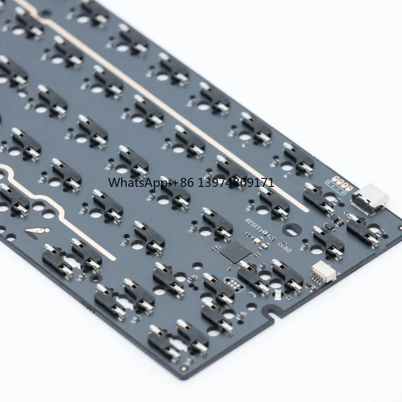 F60 F60m Hot Swappable Magnetic Shaft GH60 Specification Split Space Slotless Customized Keyboard PCB