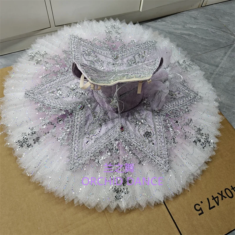 BT01624 Costumi tutu di balletto fata argento lilla per adulti per bambini, ragazze, donne, dimensioni personalizzate professionali