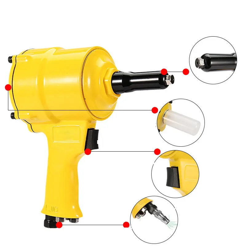 Pistol paku keling Pop tipe Pistol pneumatik multifungsi tekstur klasik praktis tahan lama Air dioperasikan Rivet Air Riveter