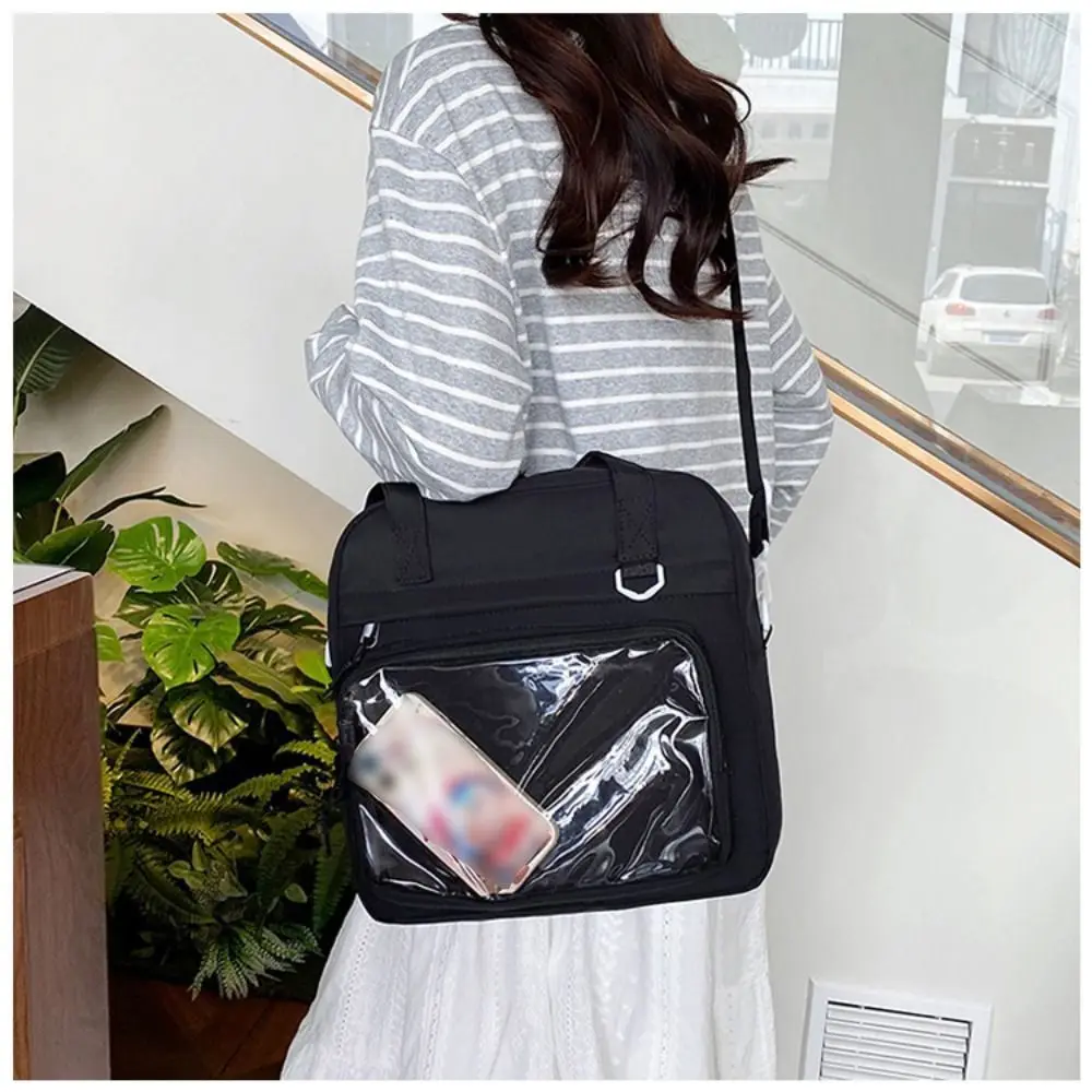 دمية عرض حقيبة كتف يابانية شفافة لون نقي JK لطيف حقيبة كروسبودي حقيبة يد محمولة طالب حقيبة مدرسية فتاة/صبي #5