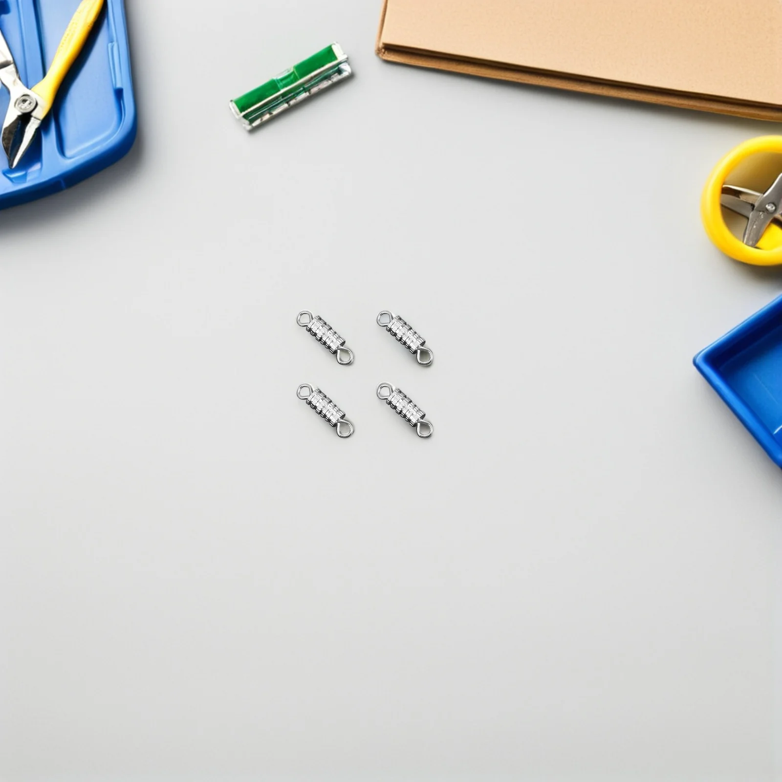 

60Pcs Copper Barrel Screw Clasps 4x15mm Sturdy Jewelry Making Accessories for Necklace Bracelet Repair DIY Bracelet Clasps