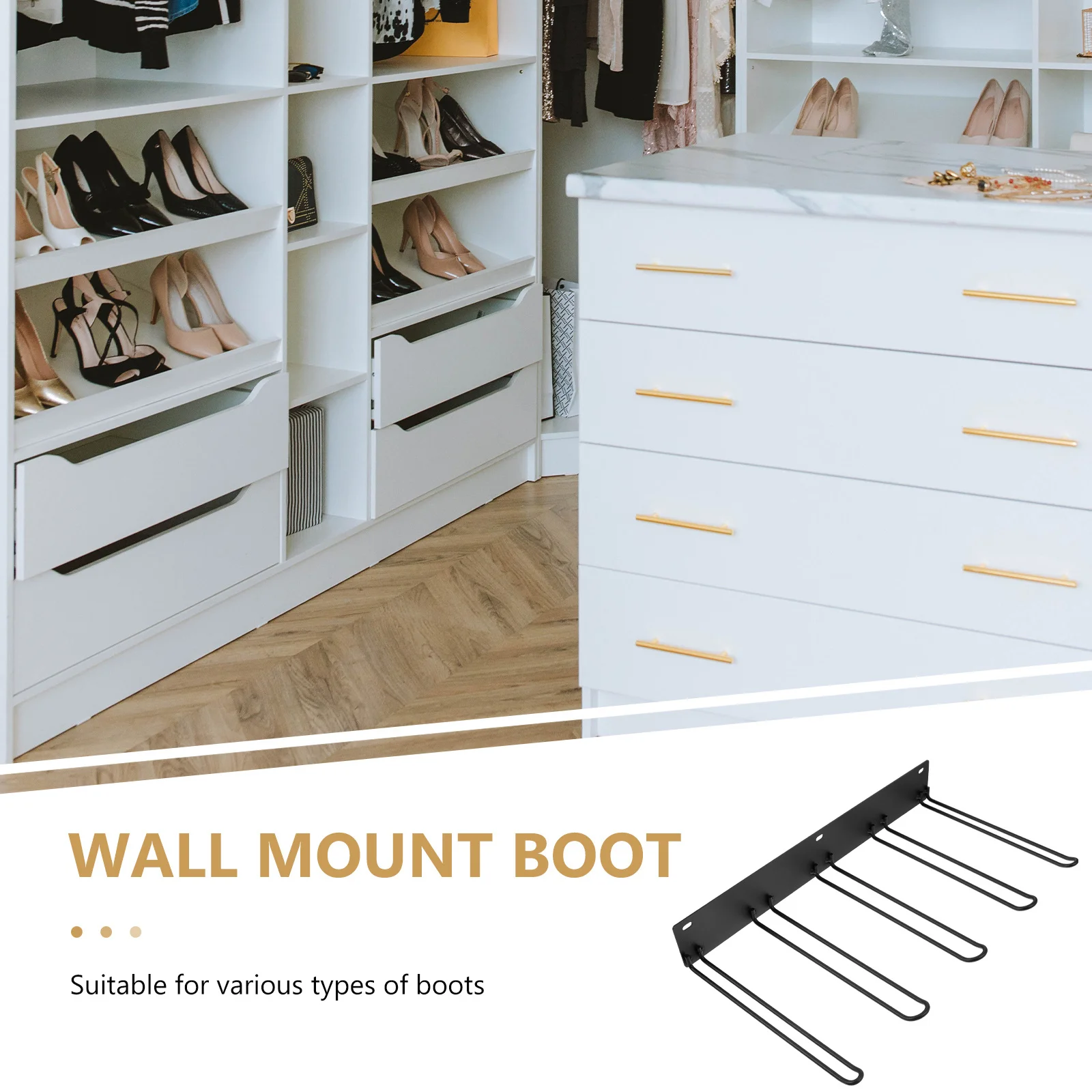 

Metal Boot Rack Wall Mount Organizer Hanger for Adult Childrens Boots Space Saving Storage Boot Hangers