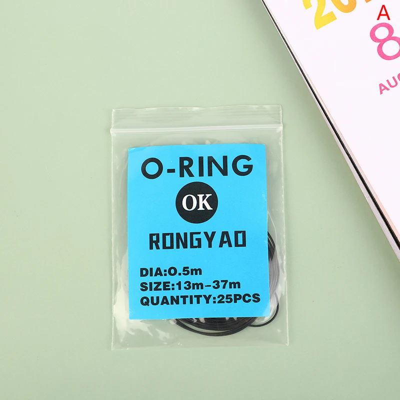 1Pack 0.5/0.6/0.7/0.8/0.9mm Watch O-Ring Waterproof Rubber Watch Back Cover Gaskets O Ring Repair Watchmaker Tools Accessories